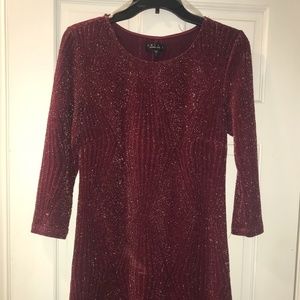 Sparkly Burgundy Dress